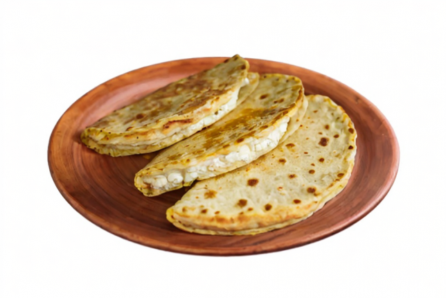 Кыстыбый с сыром и зеленью